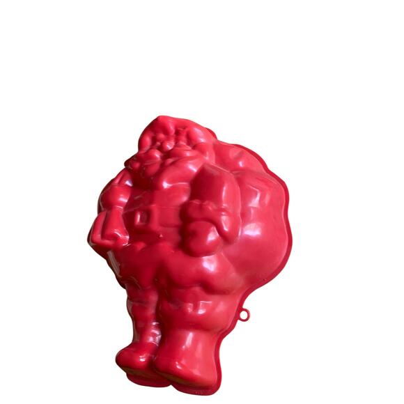Vintage Santa Collectible Red Plastic Gelatin Mold 1980-90s - Picture 4 of 7